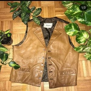 Vintage leather vest